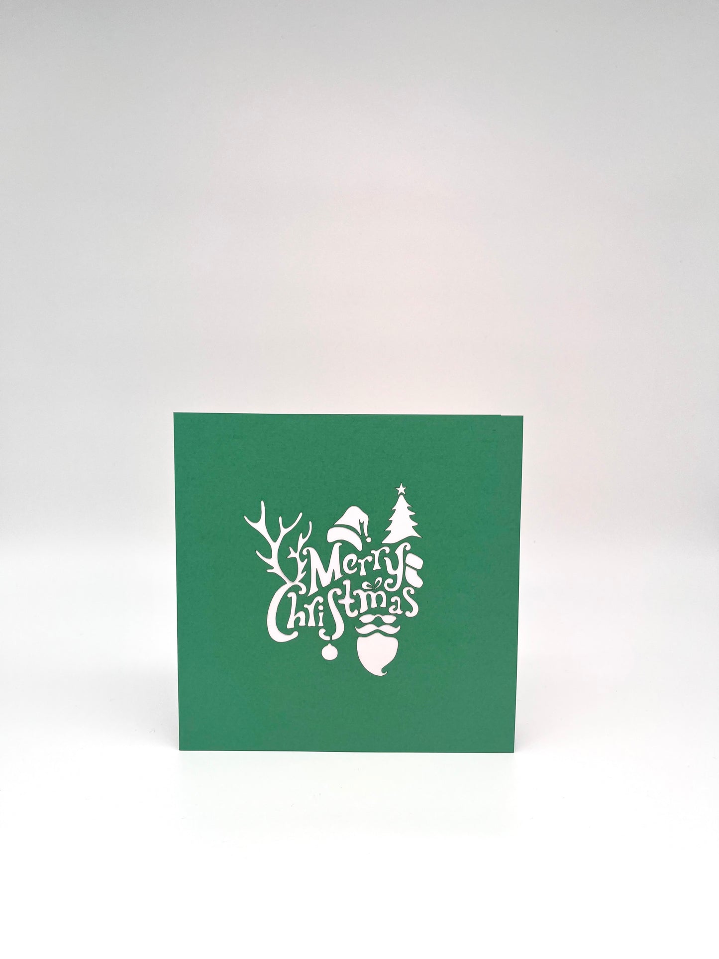 Merry Christmas Doppeldecker Bus 3D Pop-Up Karte grüne Karte