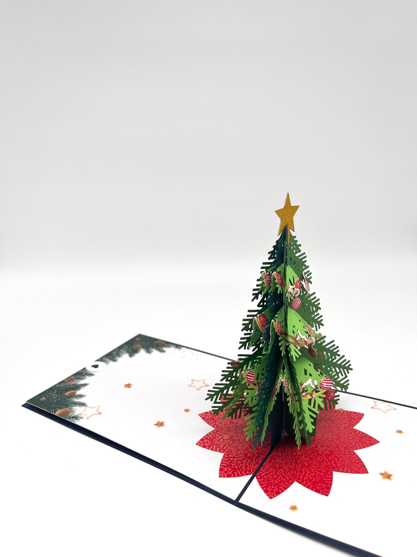 Merry Christmas mit geschmücktem Tannebaum 3D Pop-Up