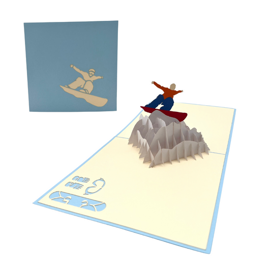 Snowboarder 3D Pop Up Karte