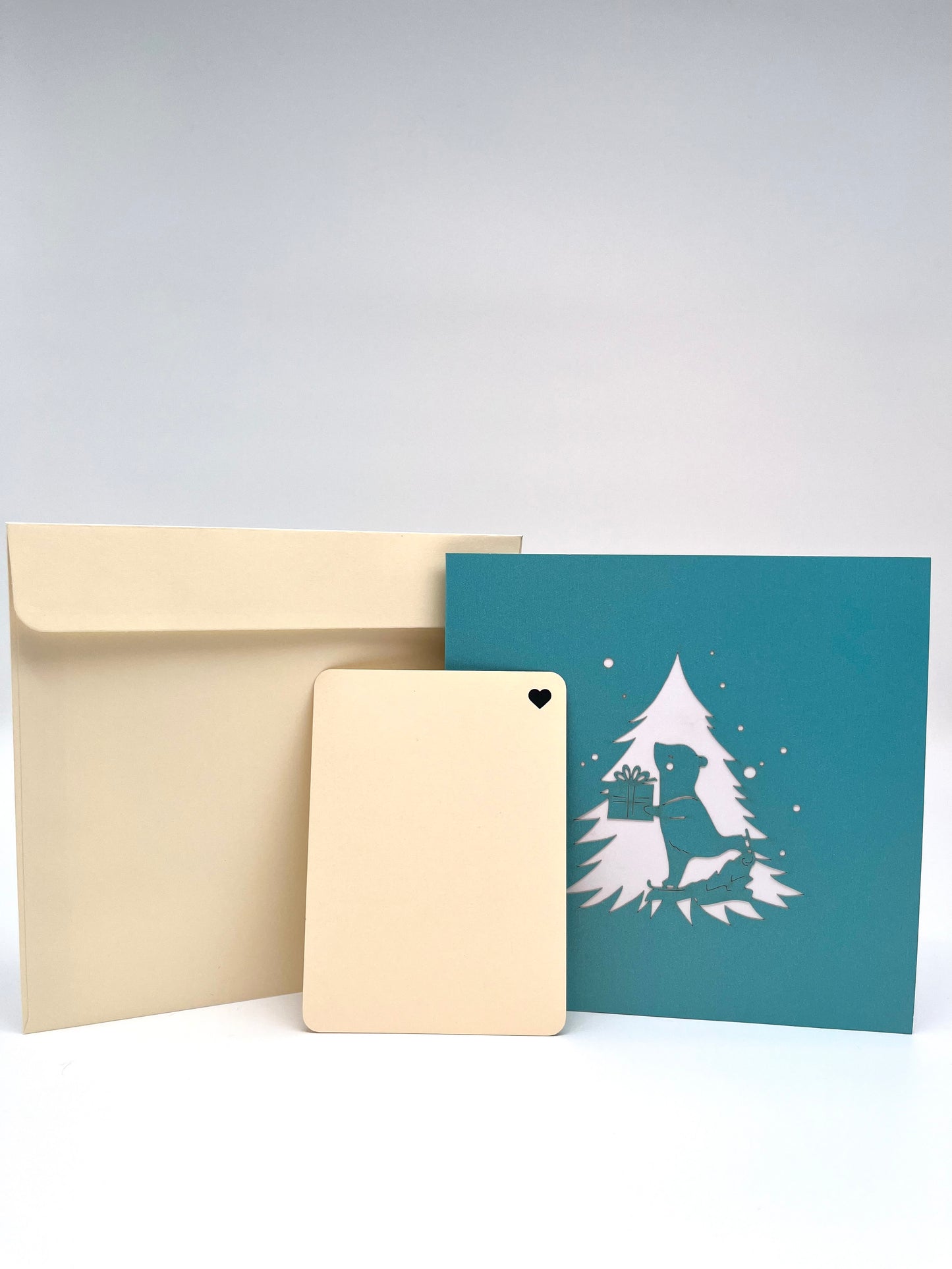 Eisbär auf Schlitten mit Geschenken 3D Pop-Up