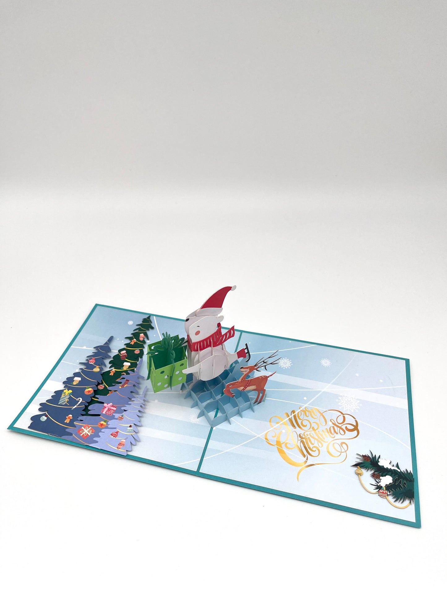 Eisbär auf Schlitten mit Geschenken 3D Pop-Up