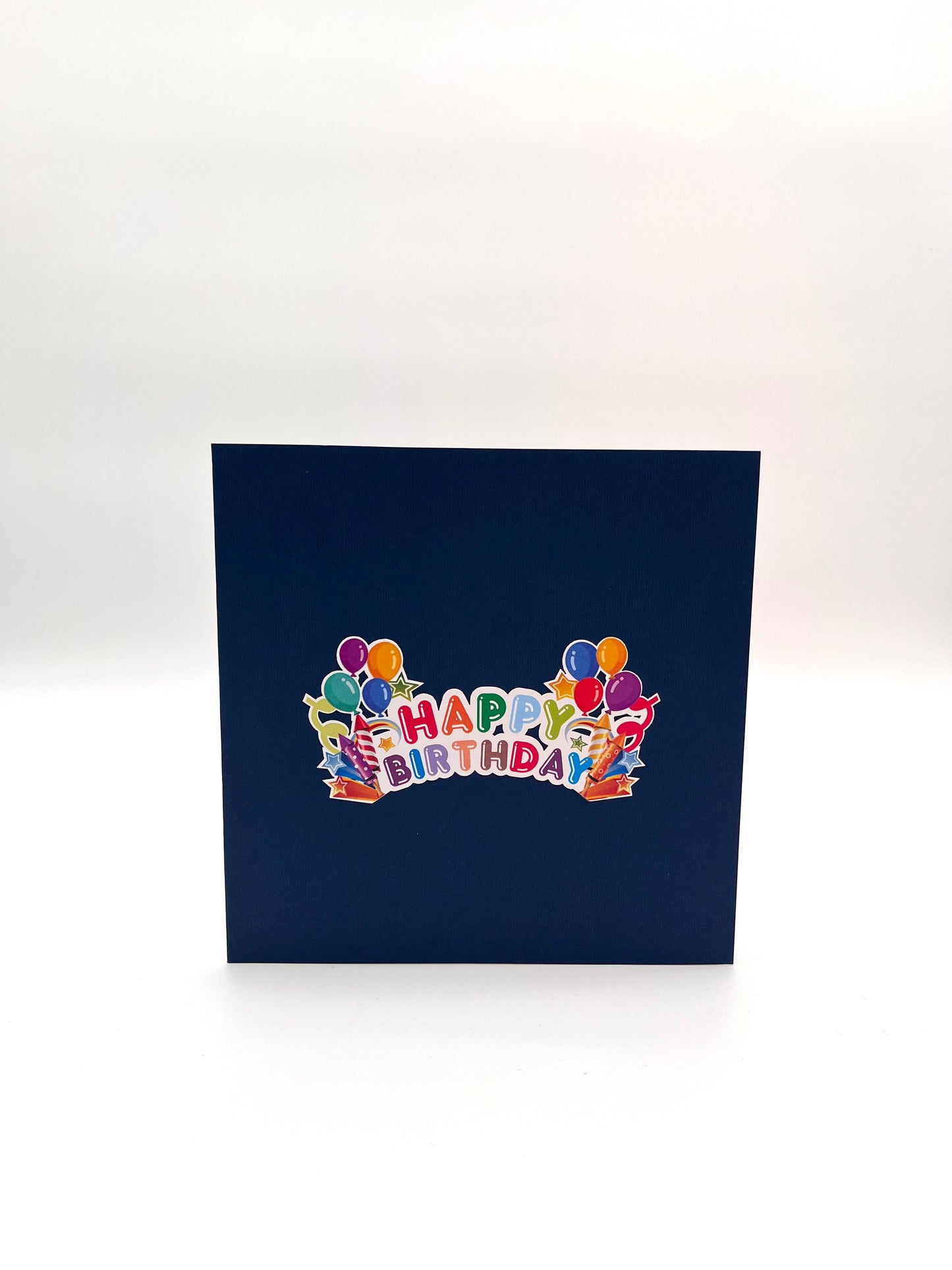 Geburtstagskarte mit Kerzen und Luftballons / Happy Birthday 3D Pop-Up