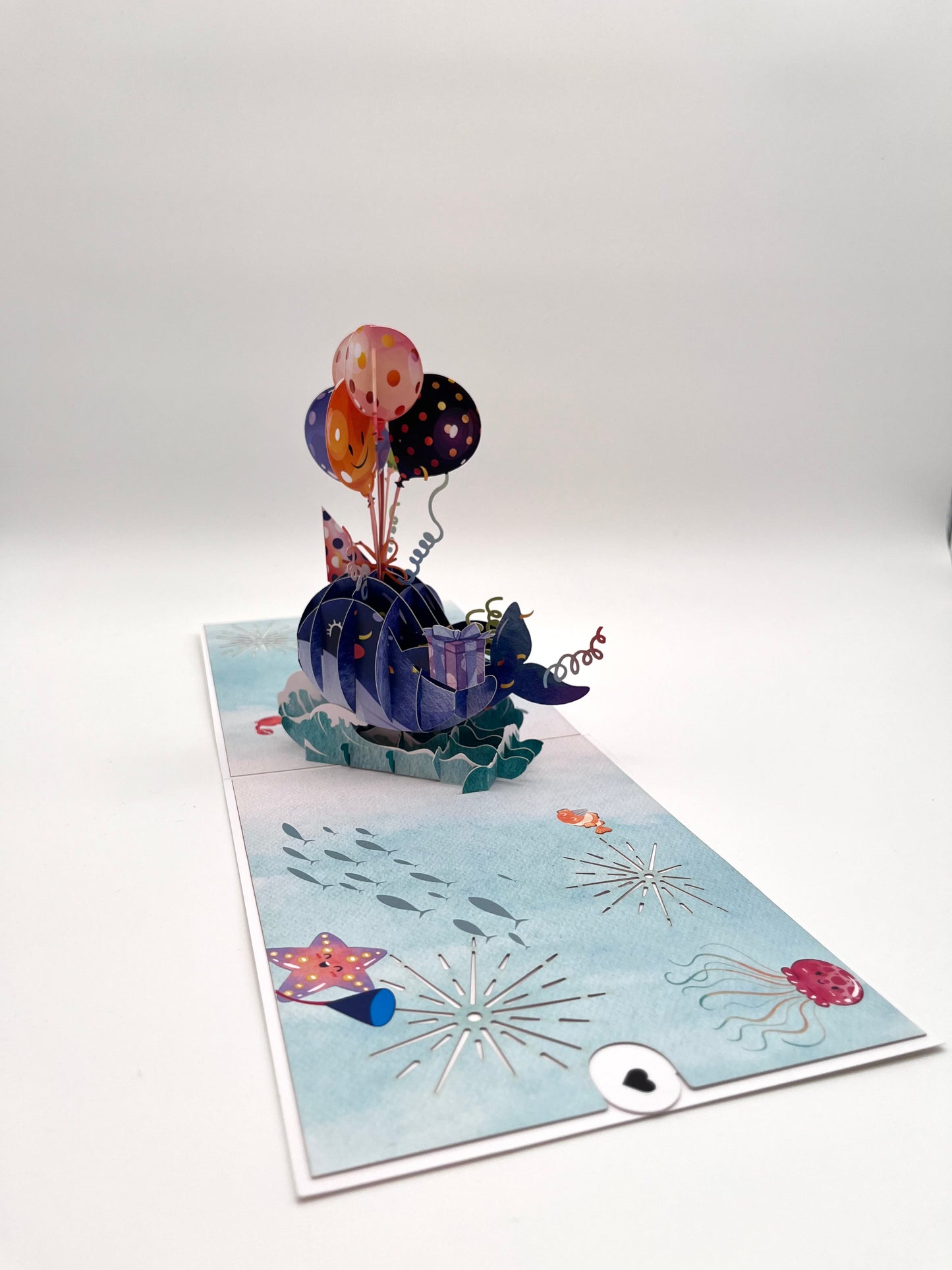 Happy Birthday Wal mit Geburtstagsballoons 3D Pop-Up