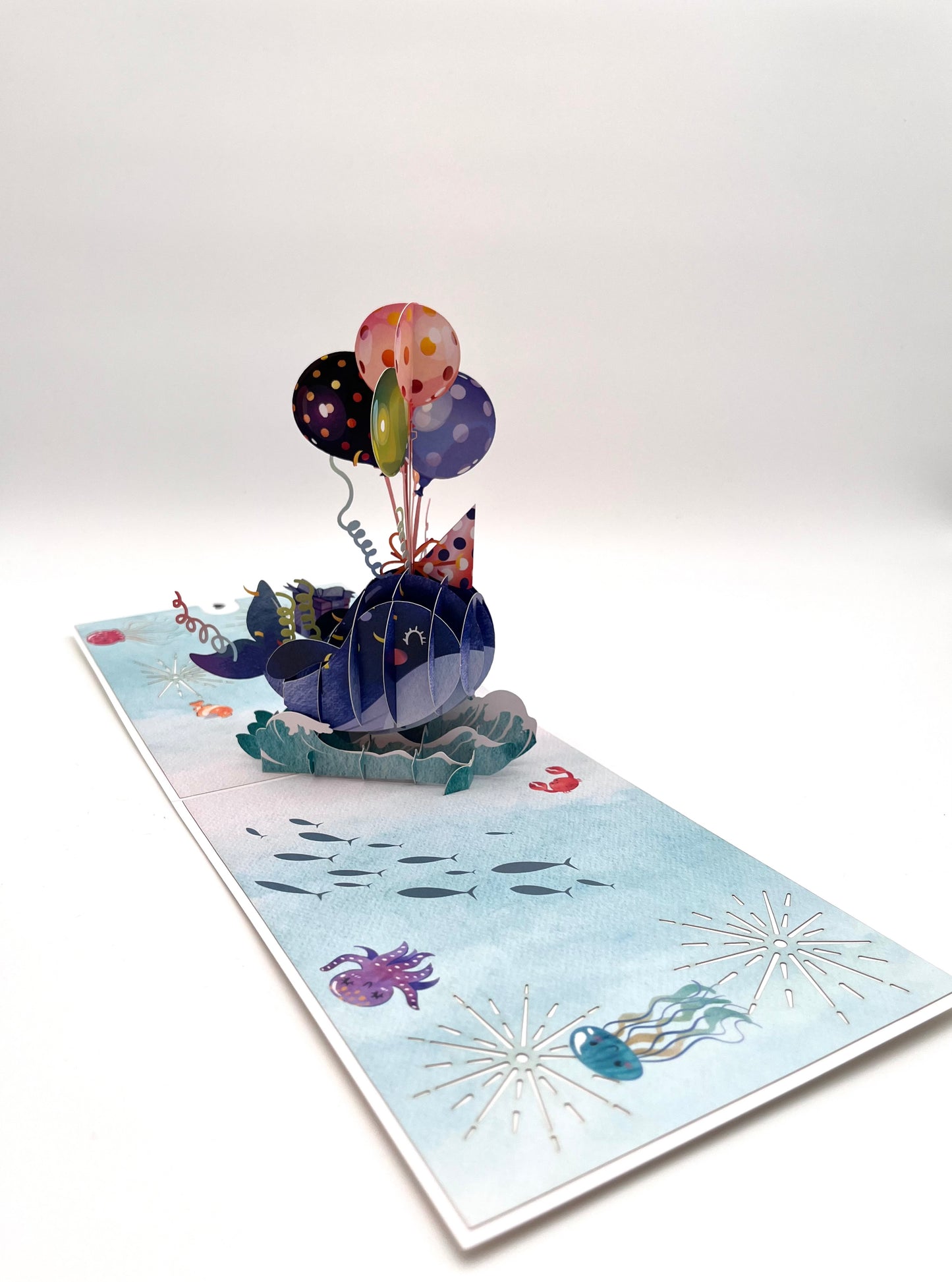 Happy Birthday Wal mit Geburtstagsballoons 3D Pop-Up