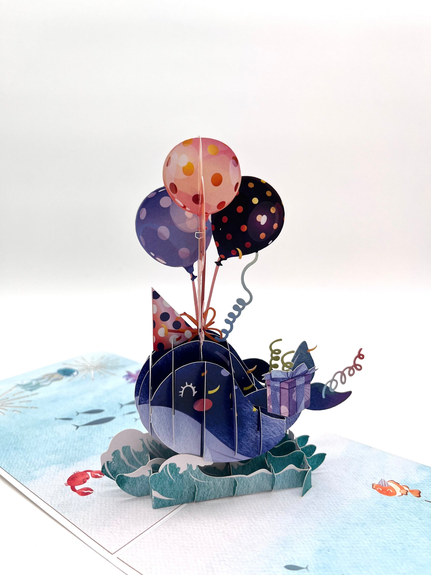 Happy Birthday Wal mit Geburtstagsballoons 3D Pop-Up