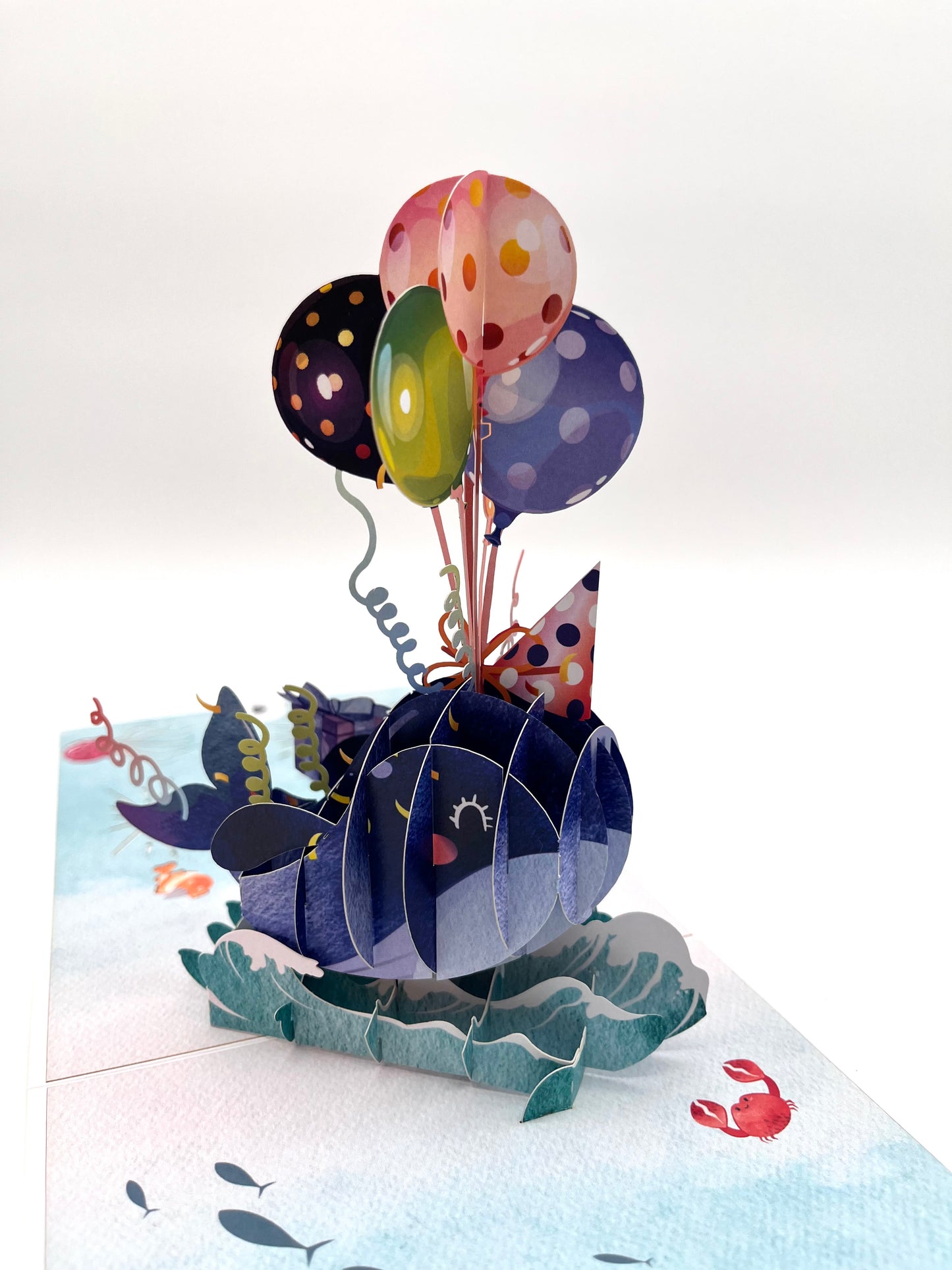 Happy Birthday Wal mit Geburtstagsballoons 3D Pop-Up