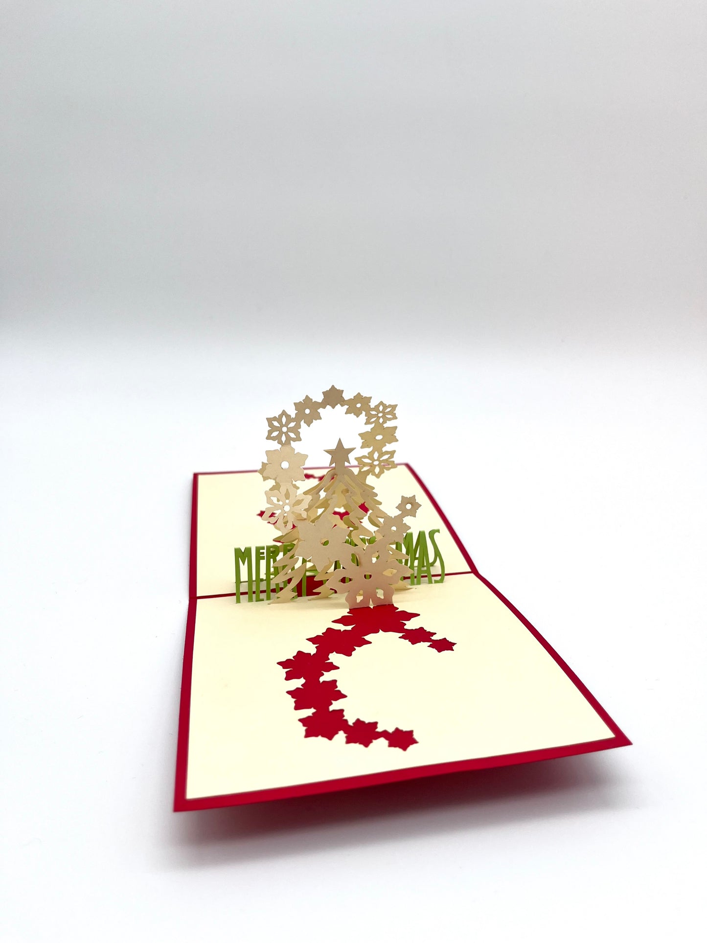 Merry Christmas 3D Pop-Up Weihnachtskarte mit Schneemann und Schneeflocken