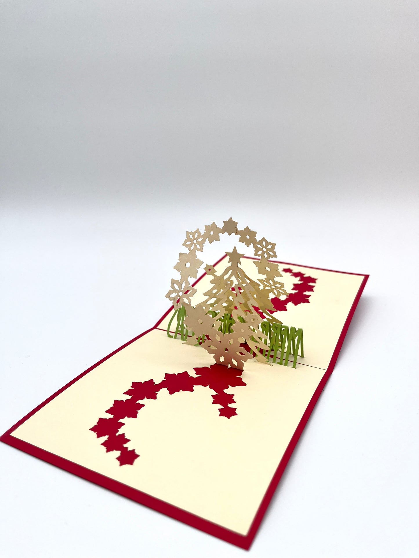 Merry Christmas 3D Pop-Up Weihnachtskarte mit Schneemann und Schneeflocken