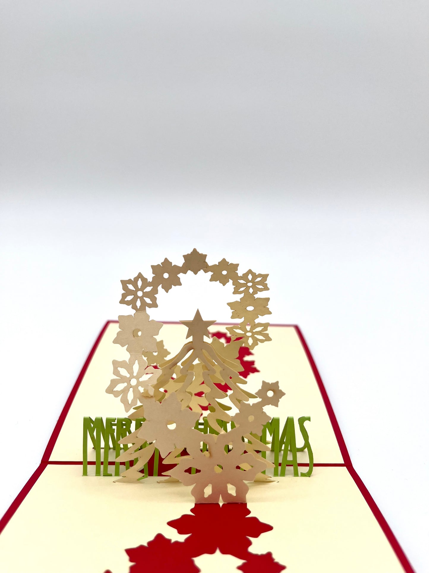 Merry Christmas 3D Pop-Up Weihnachtskarte mit Schneemann und Schneeflocken