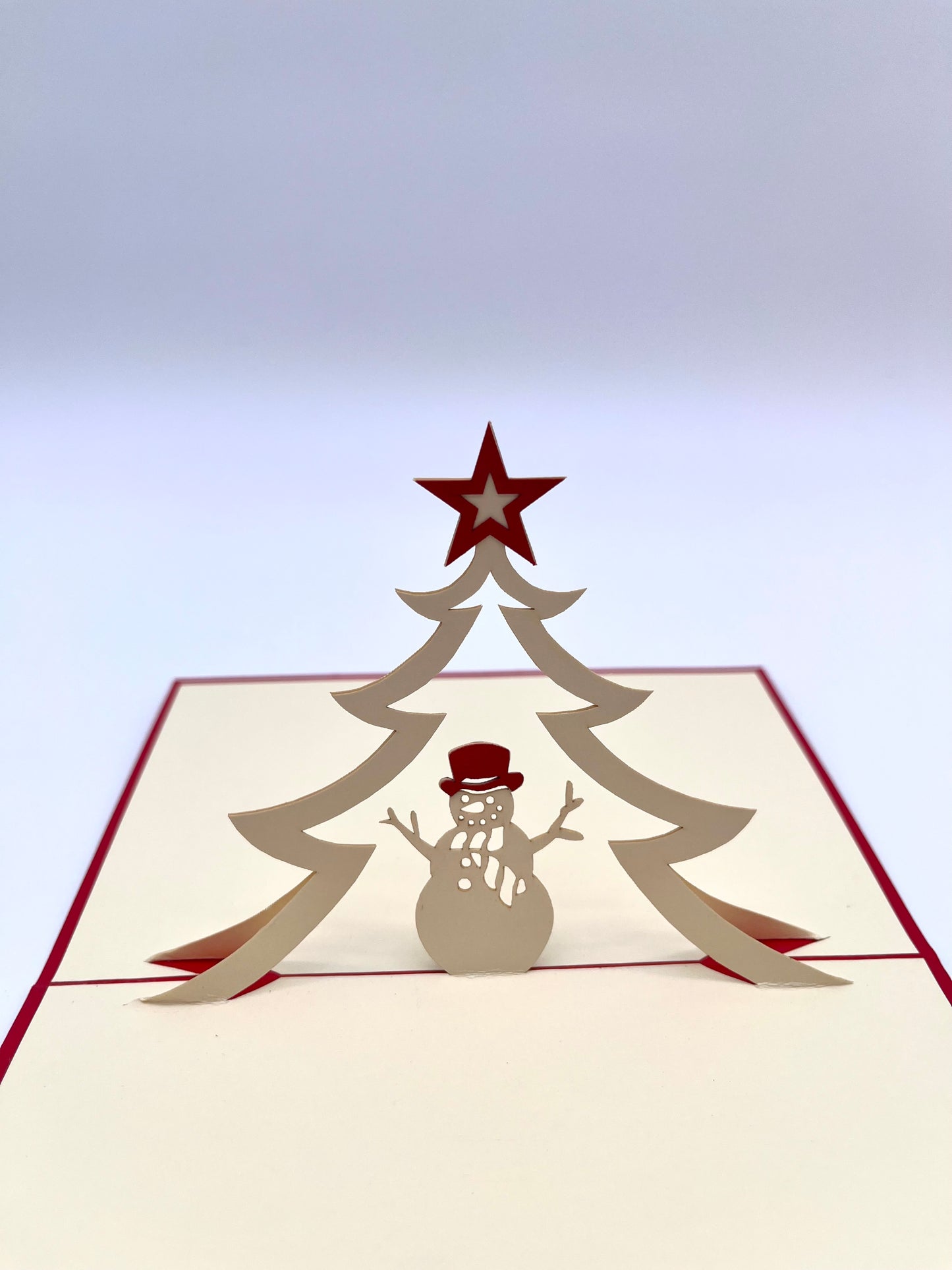 Tannenbaum mit Schneemann 3D Pop-Up