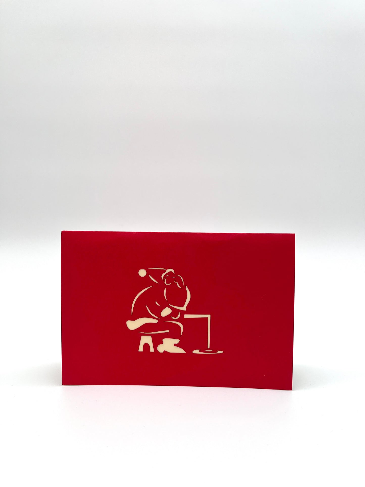 Weihnachtsmann beim Angeln 3D Pop-Up