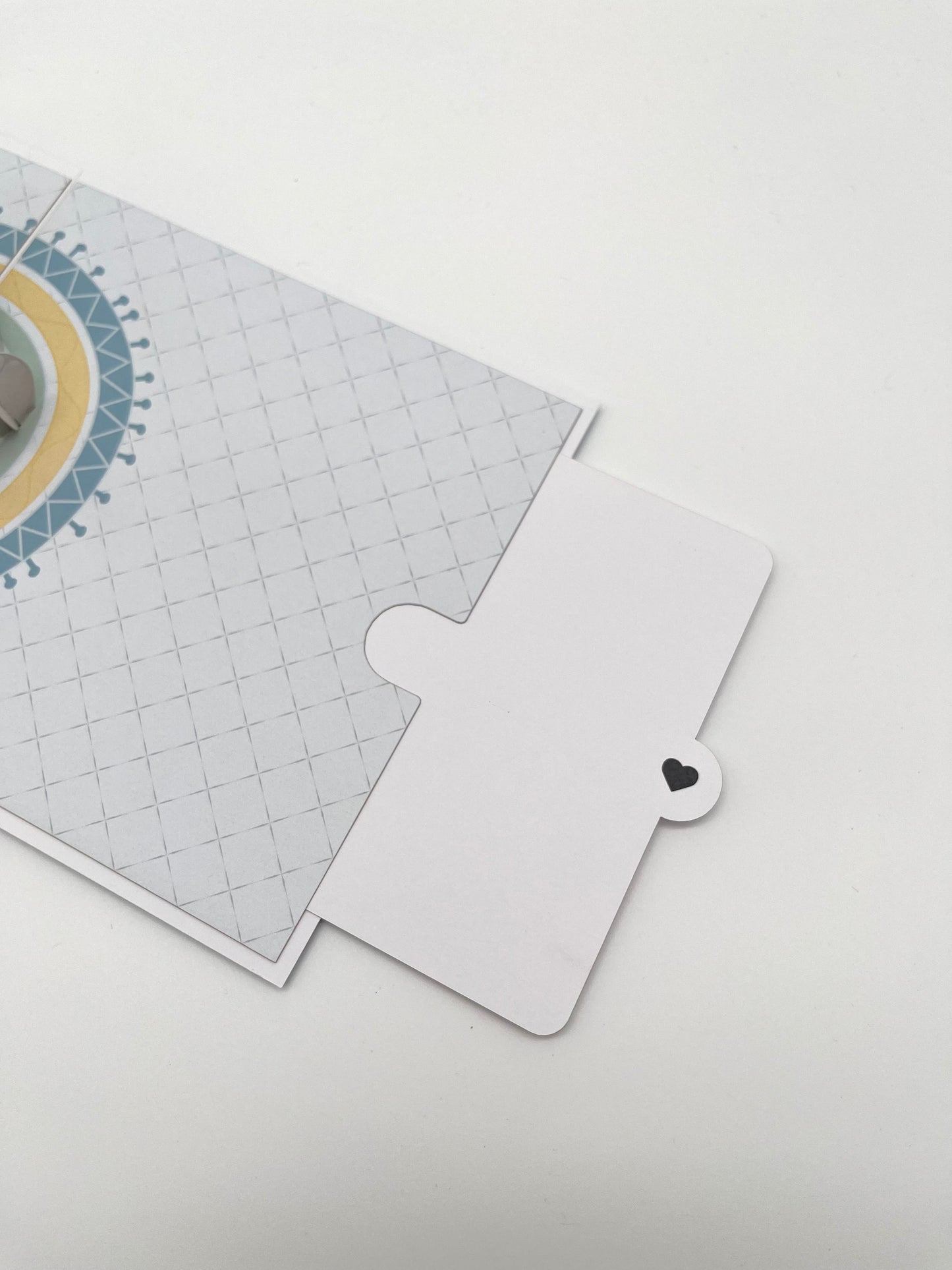 Baby Elefanten Karte mit Herzballon in blau 3D Pop-UP