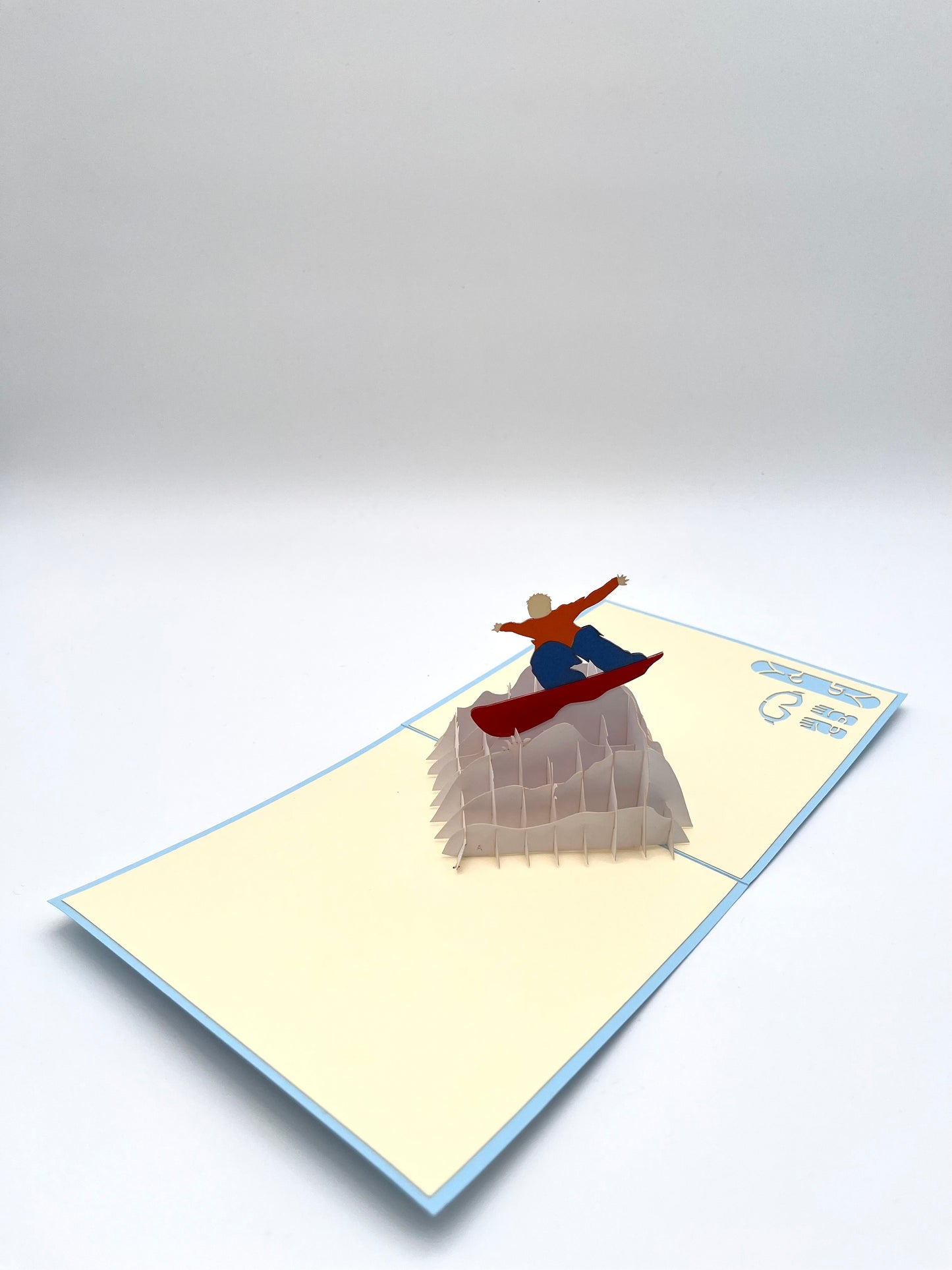 Snowboarder 3D Pop Up Karte