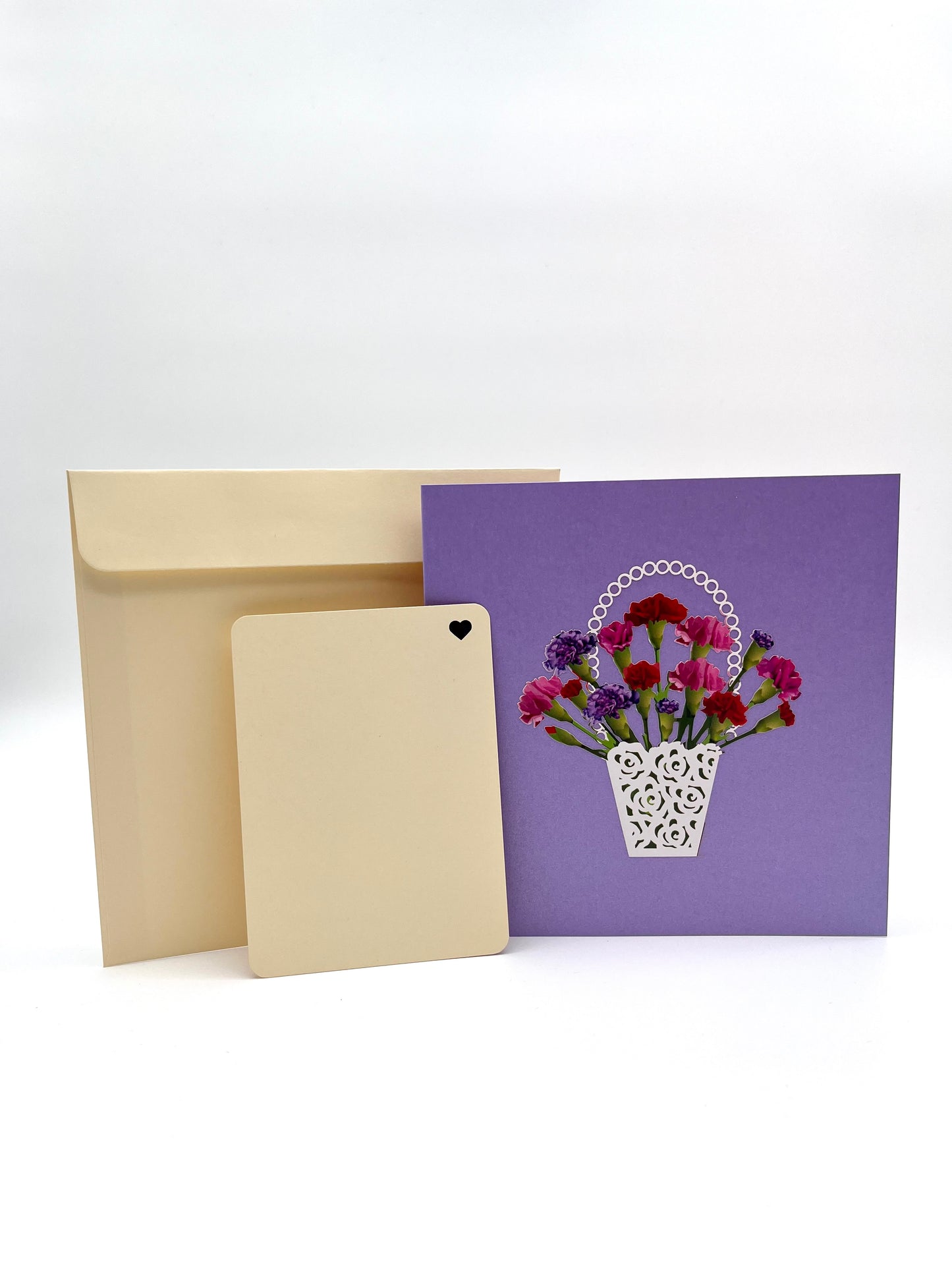 Muttertag Blumenkorb mit Nelken 3D Pop-Up