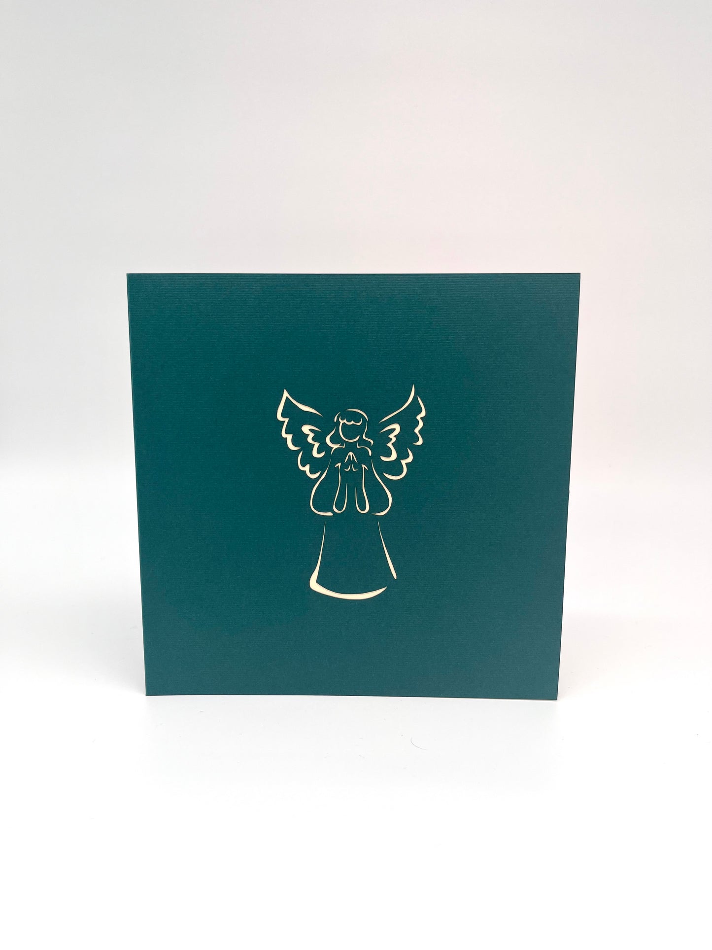 Weihnachtskranz mit Engel 3D Pop-Up Karte