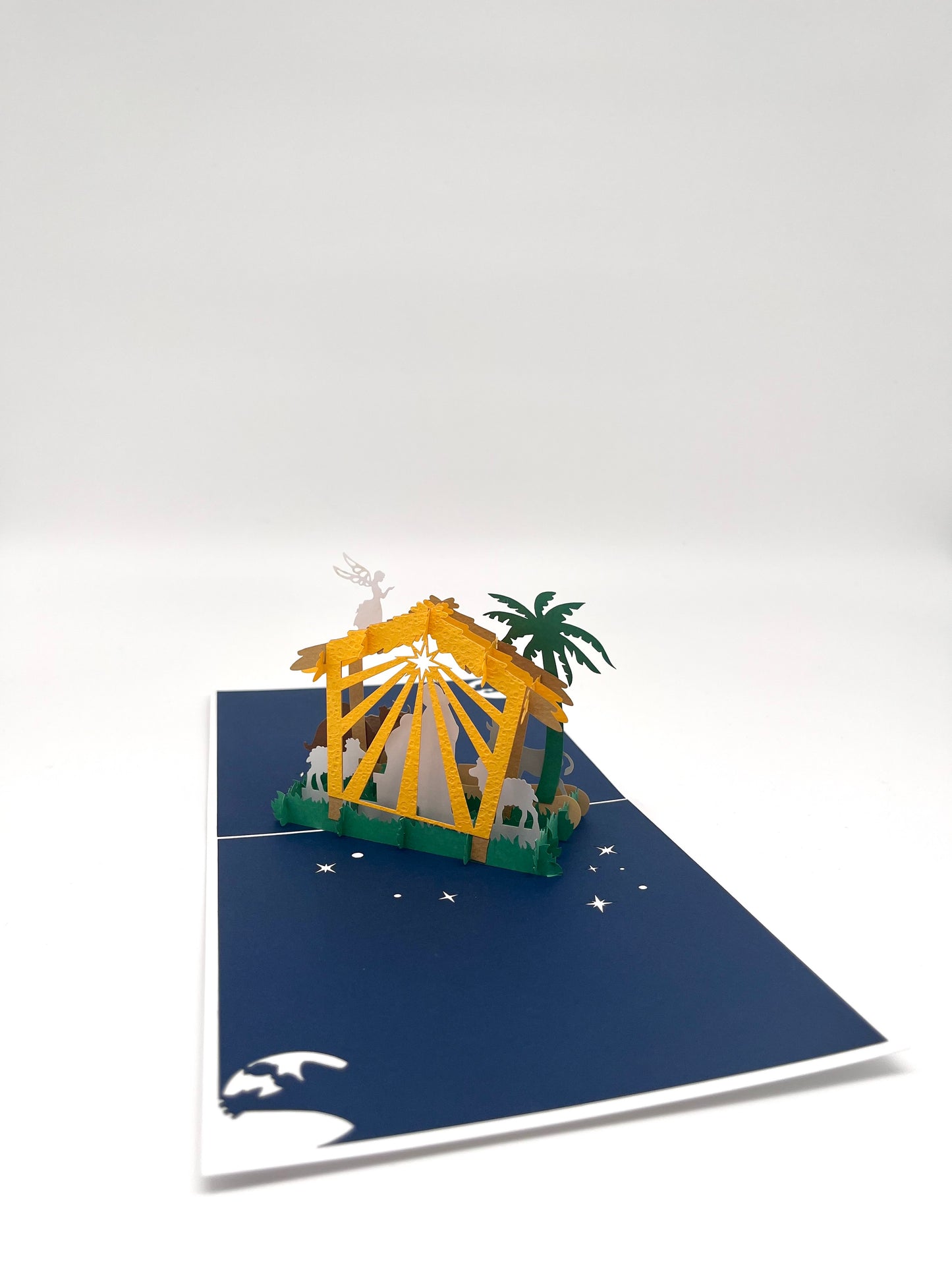 Weihnachtskrippe Geburt Jesu Karte 3D Pop-Up