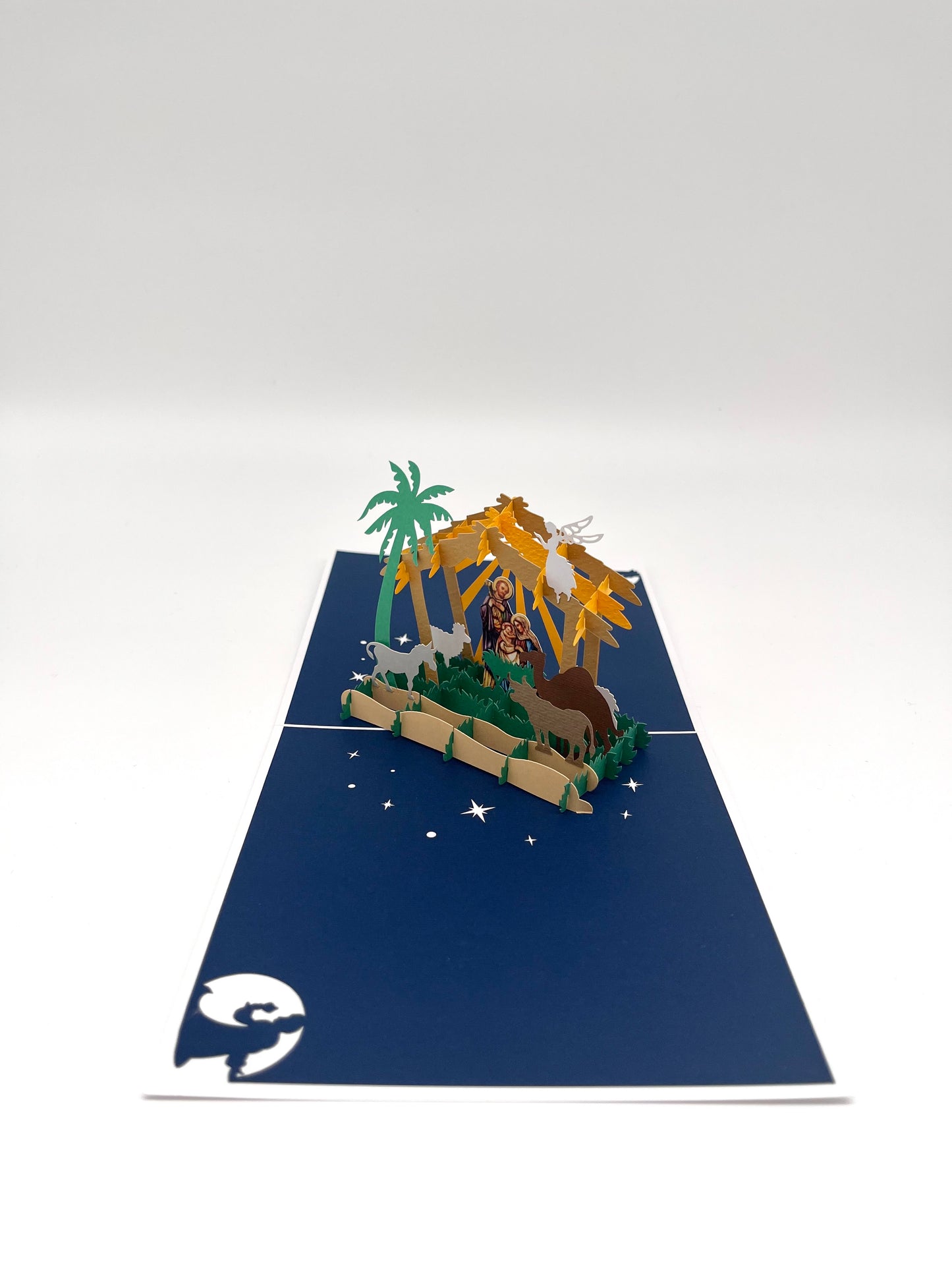 Weihnachtskrippe Geburt Jesu Karte 3D Pop-Up