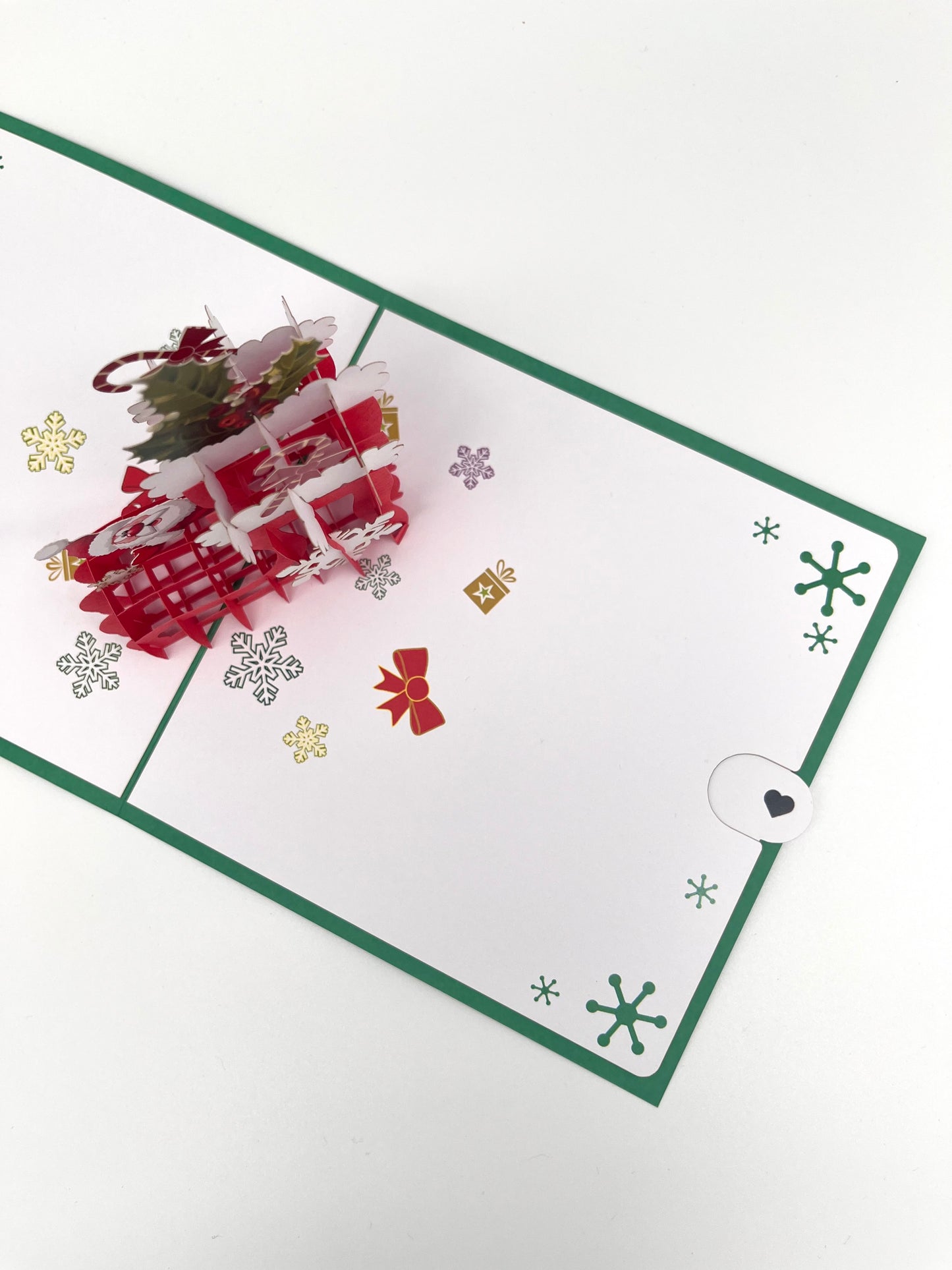 Weihnachtsmann mit Nikolaus Stiefel 3D Pop-Up Karte