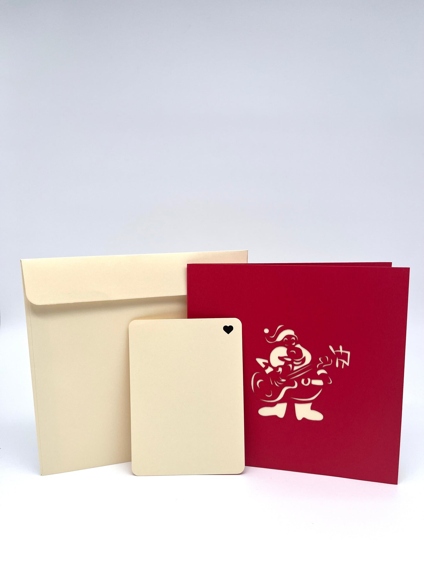 Weihnachtsmann mit E-Gitarre 3D Pop-Up